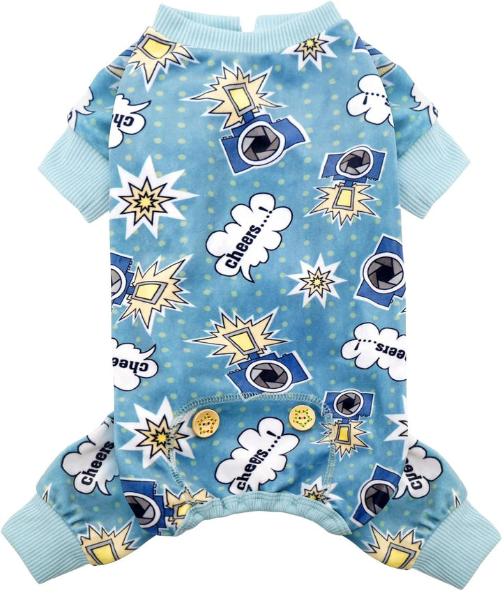 Dog Pajamas Velvet Dog Pajamas Large Sized Dogs Soft Dogs Clothes Pjs with Yellow Ducks Pattern Stretchy Pet Jammies Coat Comfy Pet Onesie Costume, 3X-Large