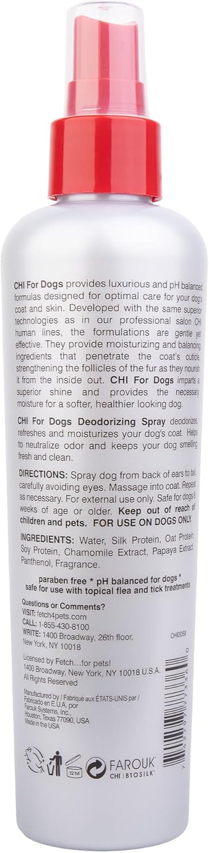 for Dogs Deodorizing Spray - Odor Eliminator for Smelly Coats - Safe Deodorant Spray for Puppies and Adult Dogs - Sulfate and Paraben Free - Made in USA, 8 Fl Oz
