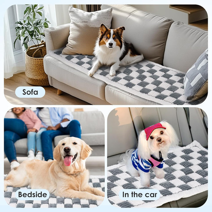 Dog Couch Cover Protector, Couch Covers for Sofa, Velvet Soft, Non Slip, Washable (Grey, 27.6 * 59.1Inch)