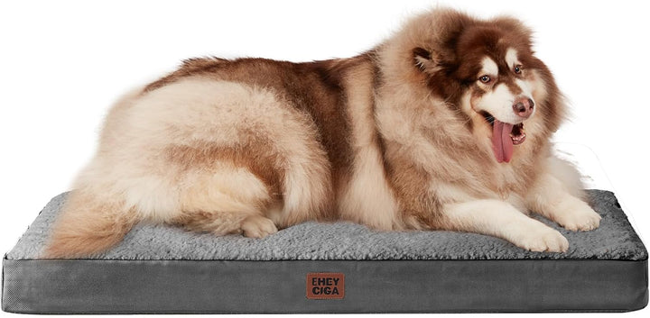 Orthopedic XL Dog Beds for Extra Large Dogs with Removable Washable Cover for Crate, Grey, 41X27