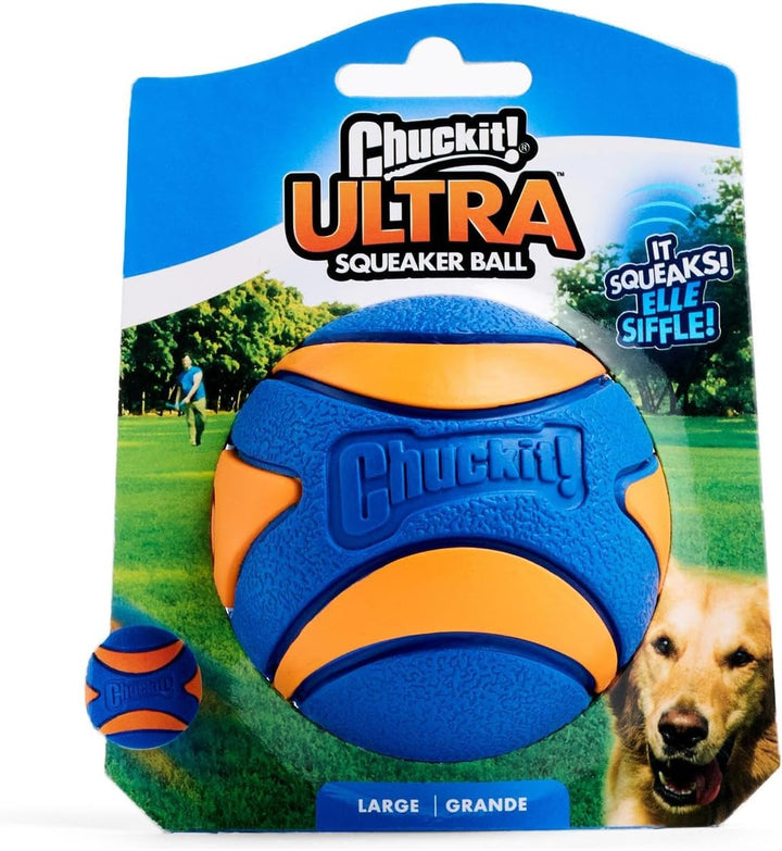 Ultra Ball Dog Toy - Size Large - for Dogs 60-100 Lbs - Made from Durable Rubber - Super Bouncy - Floats in Water - 3-Inch Diameter - Pack of 1