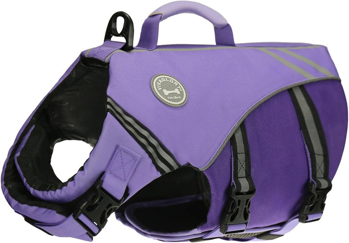 Sports Style Dog Life Vest, Dog Life Jacket for Swimming & Boating, Ripstop & Buoyancy for Puppy Doggy, Lifejacket with Handle, M, Blue