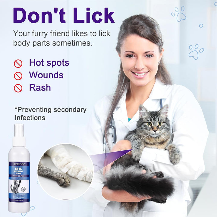 Cat Deterrent Spray - Natural Cat Repellent Spray for Furniture, Safe Indoor & Outdoor Training Aid for Urine Marking & Anti-Scratch (200 ML)