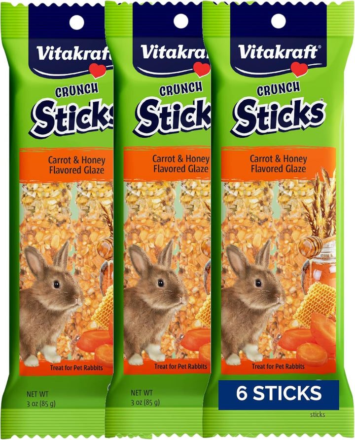 Crunch Sticks Rabbit Treat - Carrot and Honey - Rabbit Chew Sticks (Wild Berry & Honey)