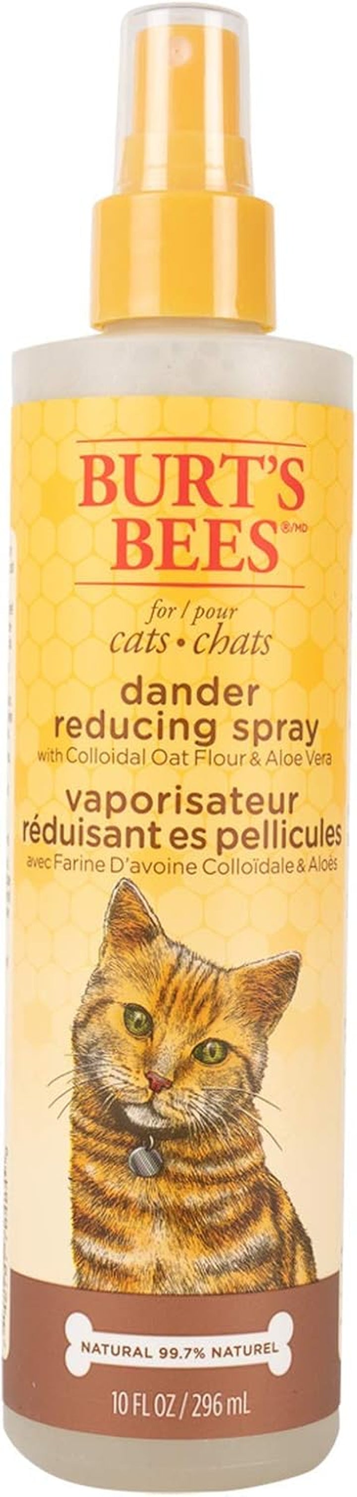 for Pets Dander Reducing Cat Spray with Colloidal Oat Flour and Honey - Cat Dander Remover Gives Dry Skin Relief for Cats, Essential Kitten Supplies for Allergy Relief, 10 Fl Oz