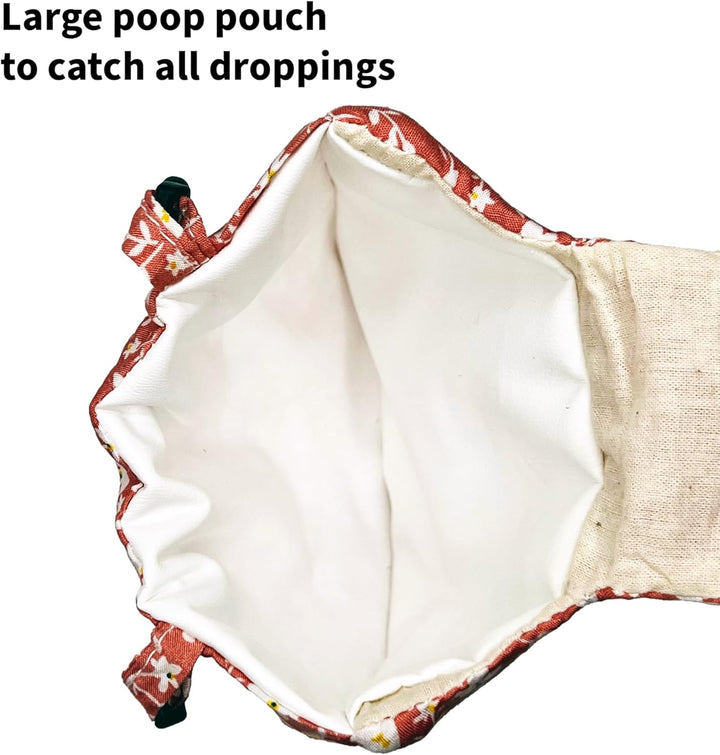 Chicken Diapers for Indoor Chickens, Hens, Roosters, Diapers for Ducks, Ducklings - Reusable, Adjustable by  (Pink Floral, Chicken Large, 1, Count)