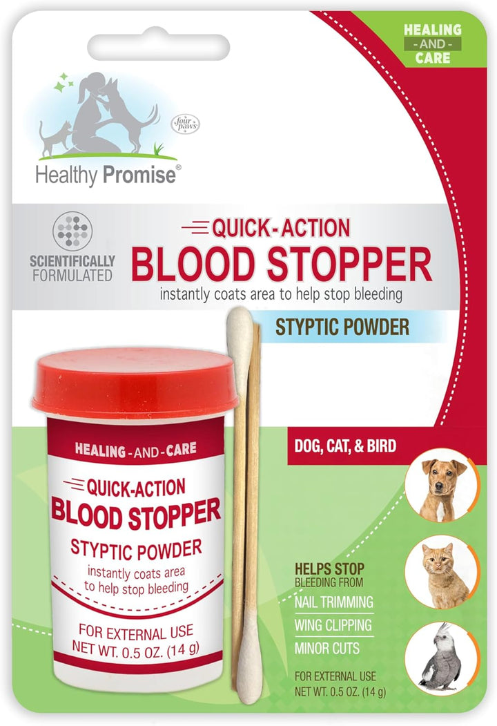 Healthy Promise Quick Action Blood Stopper Styptic Powder for Dogs & Cats, 0.5 Ounces (Pack of 1)