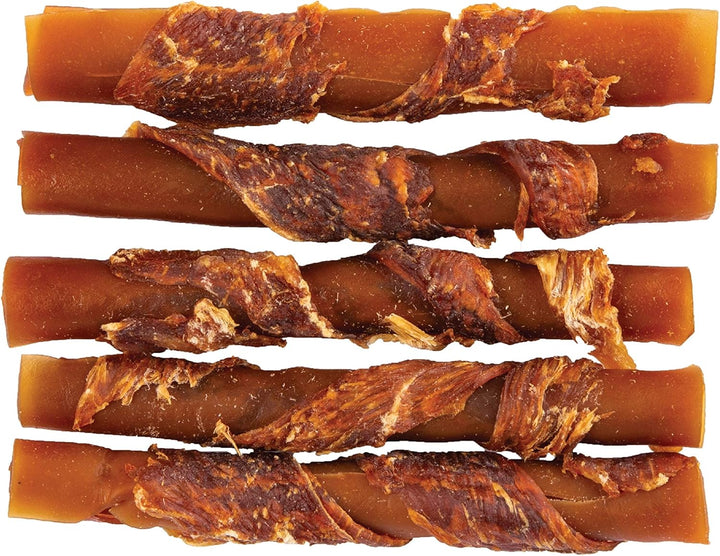 Chicken-Wrapped Sticks, Treat Your Dog to a Rawhide-Free Chew Made with Real Chicken and Peanut Butter 8 Count (Pack of 1)