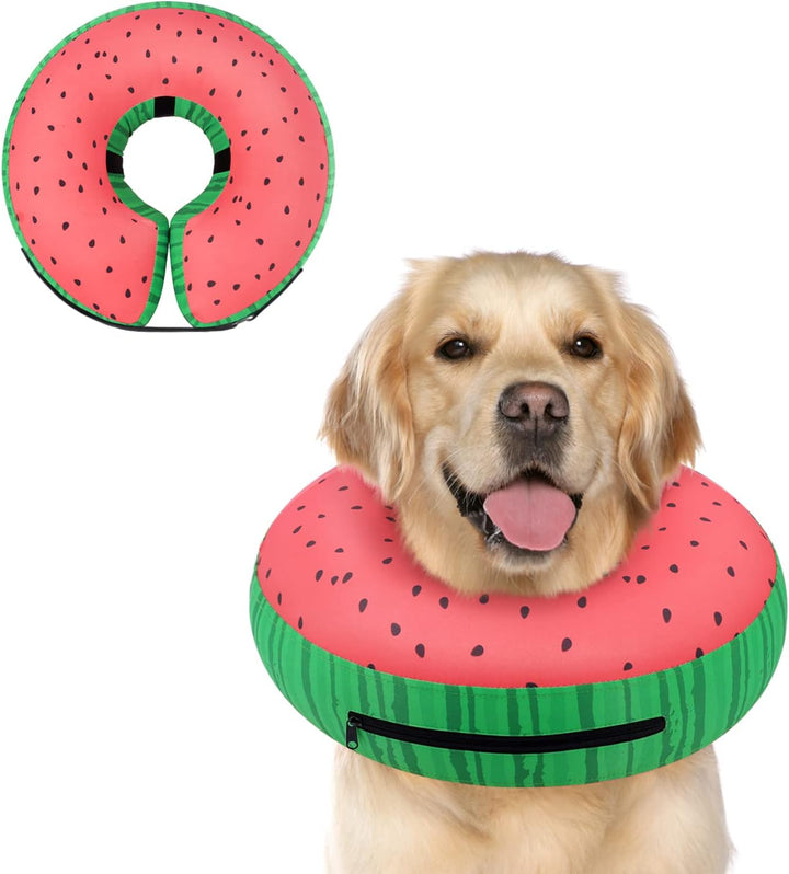 Inflatable Dog Cone Collar Alternative after Surgery, Doggie Neck Donut Collar Recovery Ecollar, Soft Dog Cone for Small Medium Large Dogs