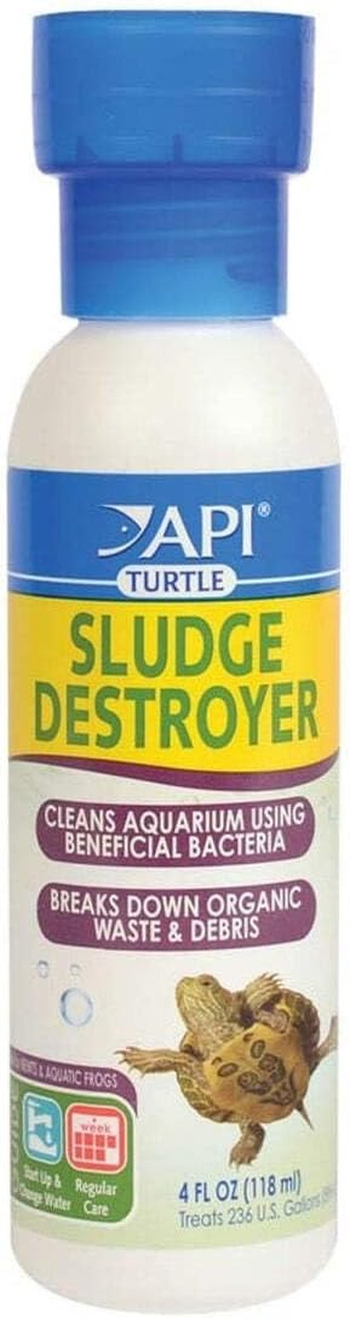 TURTLE SLUDGE DESTROYER Aquarium Cleaner and Sludge Remover Treatment 8-Ounce Bottle