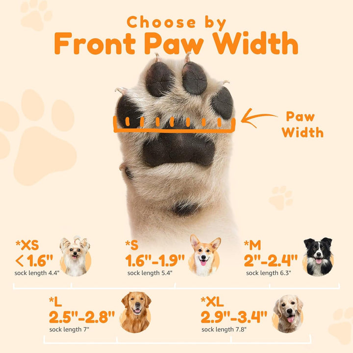 Non Slip Dog Socks with Grippers Prevent from Licking Paws,Anti-Slip Dogs Grip Socks for Senior Dogs on Hardwood Floor(Grey,2Pairs,L)