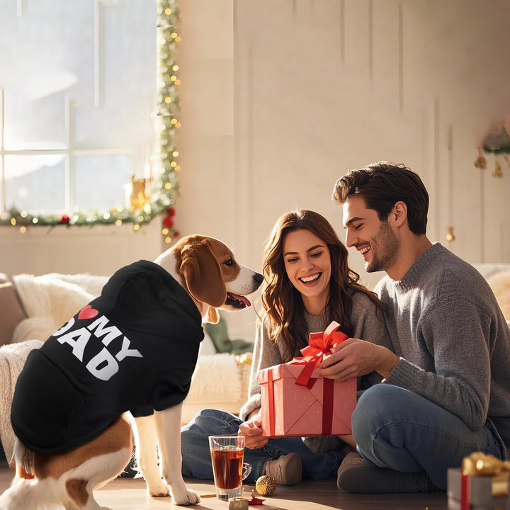 Dog Sweaters Hoodies for Large Dogs Security Ultra-Soft Fleece Dog Sweatshirt Cold Weather Pet Winter Clothes with Pocket for Small Medium Large Dogs (XL (Back: 24.2",Chest: 34.2"), Security)