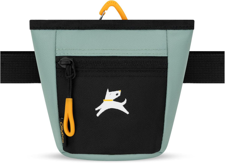 Goodie Treat Bag, Dog Treat Pouch, Waist Belt Clip for Hands-Free Training, Magnetic Closure, Dog Training and Behavior Aids, Three Ways to Wear (Raven S'25)