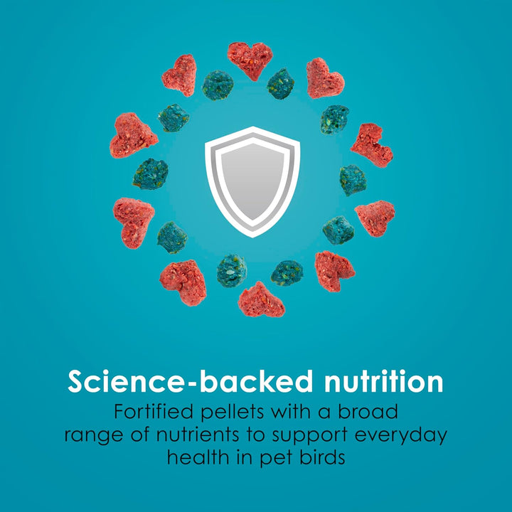 Forti-Diet Pro Health Nourish+Protect Parakeet Food, Comprehensive Nutrition Backed by Science, Digestive Health, Immune Support, 2 Pounds