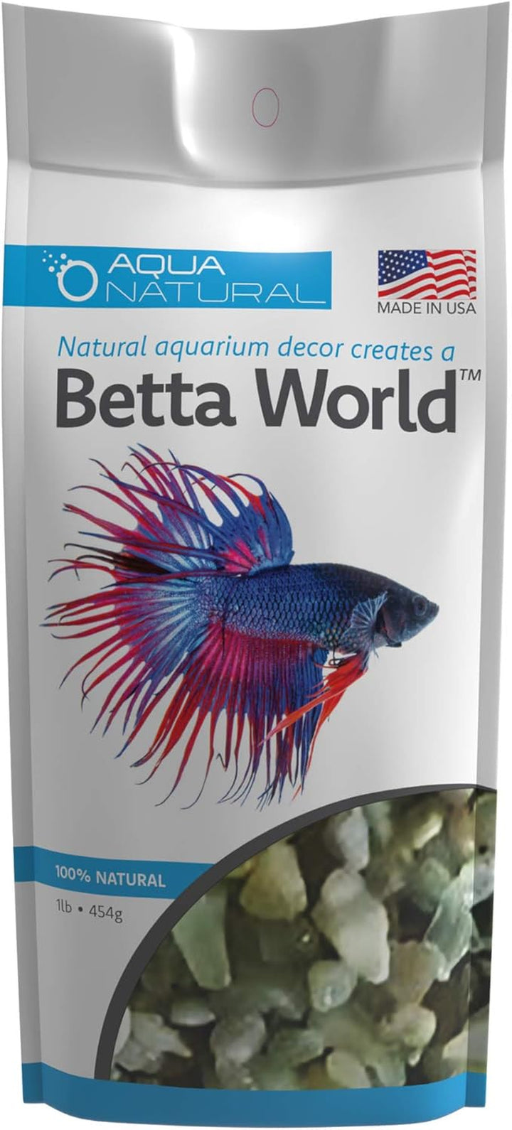 Betta World - Diamond Black Quartz 1Lb, Gravel/Rocks/Substrate for Fish Tank/Bowl (BETTA003)