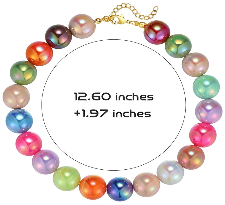 Dogs Necklace,Pet Fashion Necklace, Colorful Beaded Necklace,Pet Jewelry,Vibrant Candy-Colored Pet Jewelry Necklace for Cats and Dogs(12.6-14.57 Inches)