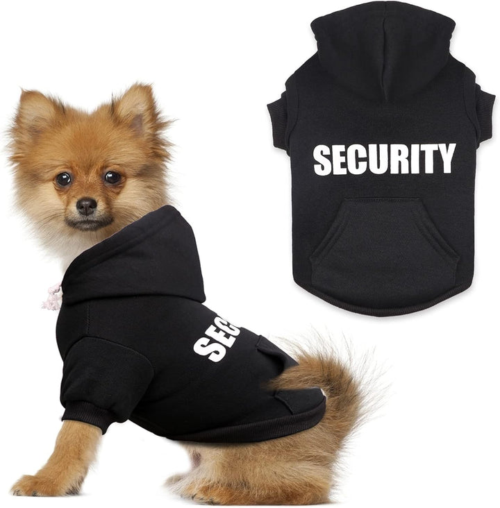 Security Dog Sweater Soft Brushed Fleece Clothes Hoodie Sweatshirt with Pocket Dog Sweaters for Large Dogs(Xl)