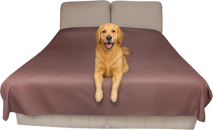 Thin Reversible Waterproof Protective Bed Cover (King Size, 100 X 96 Inch), for Pets, Babies; Incontinence, Dirt, Drool
