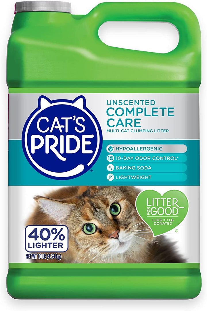 Premium Lightweight Clumping Litter: Pure & Fresh - up to 10 Days of Powerful Odor Control - Multi-Cat, Scented, 10 Pounds