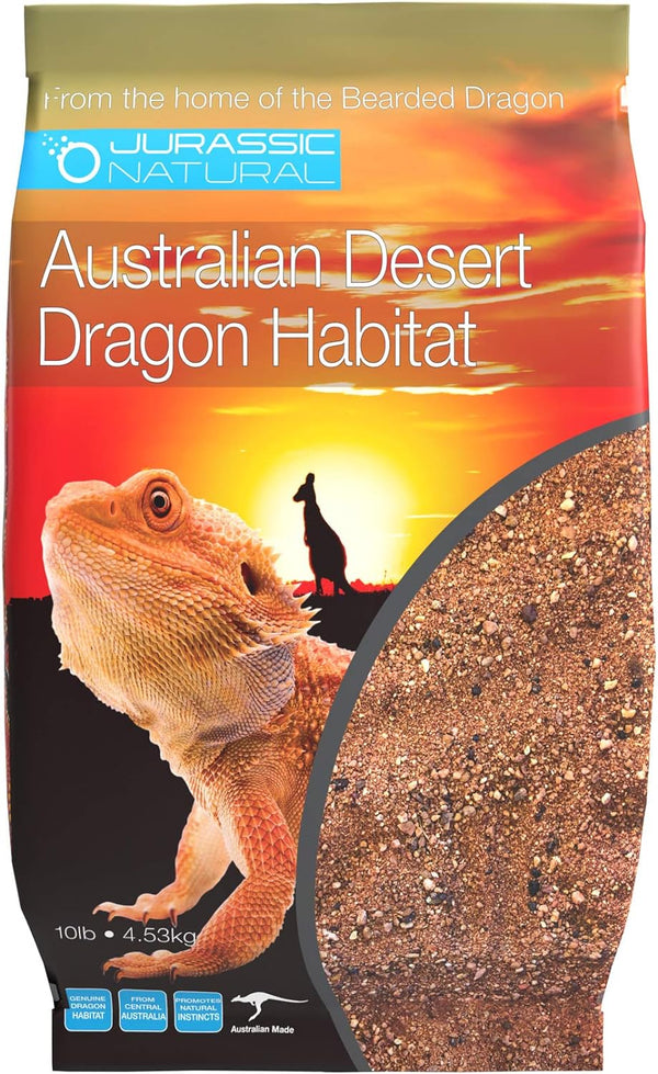 Jurassic Natural Australian Desert Dragon Habitat Substrate for Bearded Dragons and Other Lizards, Red, 10Lb