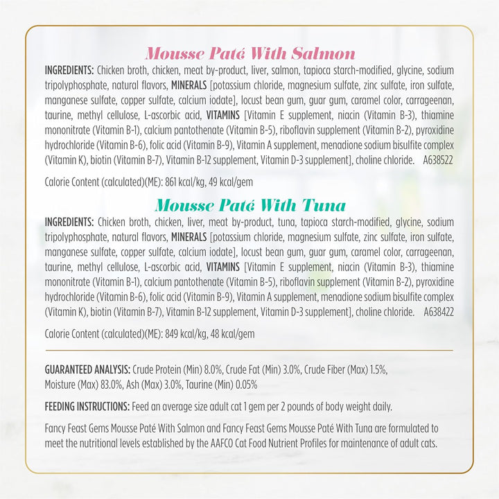 Gems Pate Cat Food Mousse and a Halo of Savory Gravy Wet Cat Food Variety Pack - (Pack of 12) 4 Oz. Boxes