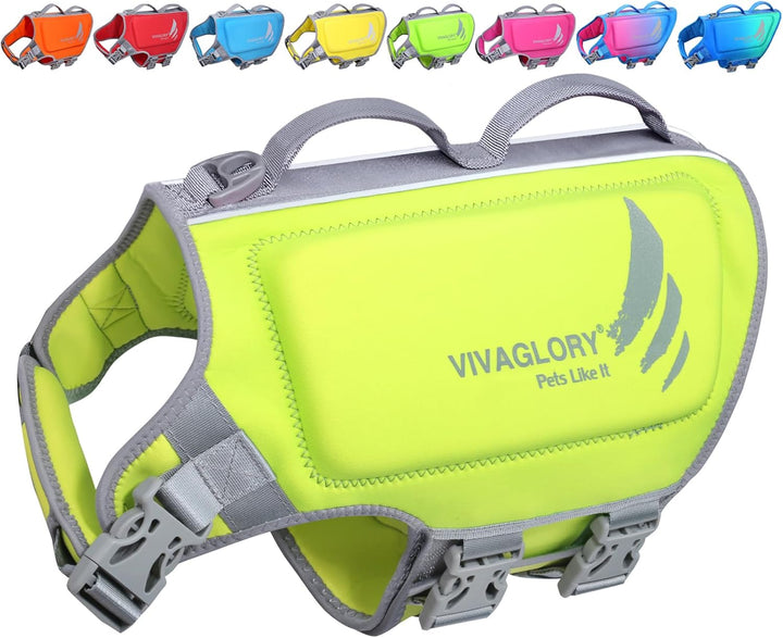 High Buoyancy Dog Life Vest, Swimming Vest with Handle, Dog Life Jacket for Swimming & Boating, Buoyancy for Puppy Doggy, S, Pink