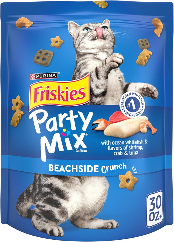 Purina  Cat Treats, Party Mix Beachside Crunch - 30 Oz. Pouch