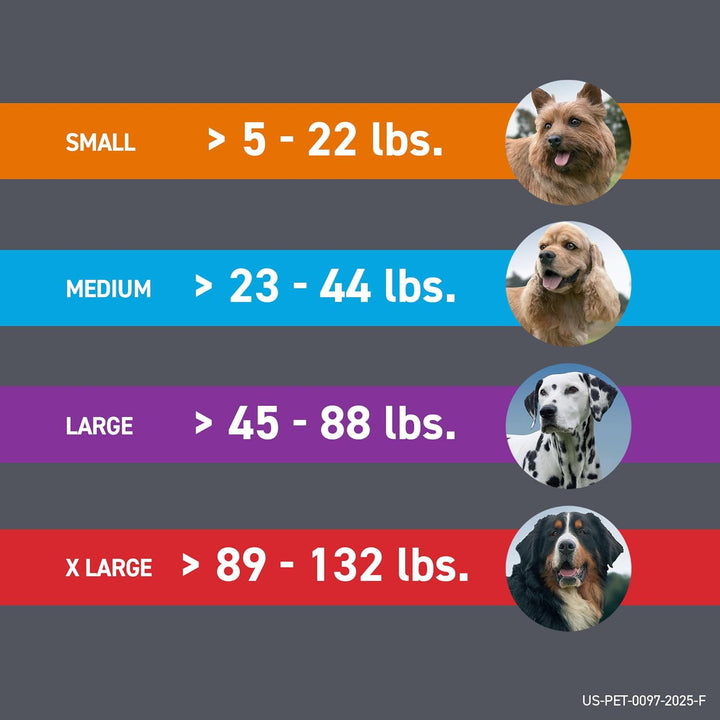 plus Flea and Tick Treatment for X-Large Dogs up to 89 to 132 Lbs. 3 Treatments