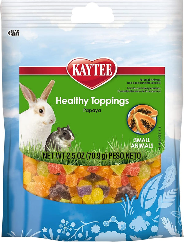 Fiesta Healthy Toppings Papaya Treat for Small Animals, 2.5-Oz Bag