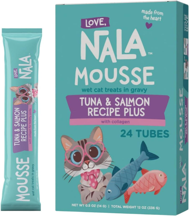 - Natural Lickable Cat Squeeze up Treat,Topper - Variety plus Pack Mousse - Wet Food Cat Puree - Grain Free, Non_Gmo Minerals, Vitamins - 24 Pack