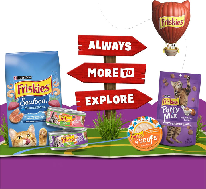 Purina  Pureed Cat Food Topper, Lil’ Shakes with Scrumptious Salmon Lickable Cat Treats - (Pack of 16) 1.55 Oz. Pouches