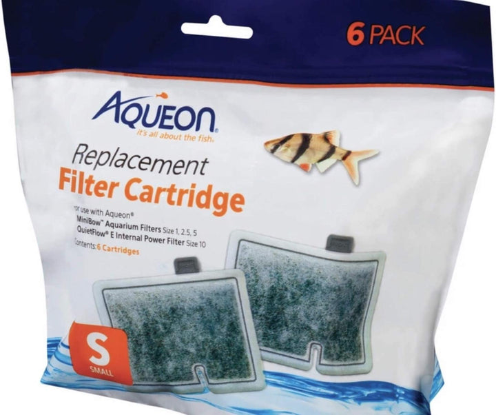 Filter Cartridge Small/6 Pk - Aquarium Filter Cartridge - 6 Count