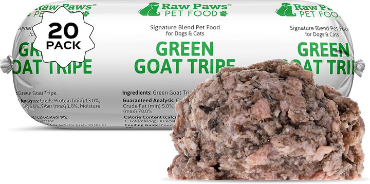 Signature Blend Pet Food for Dogs & Cats - Goat Recipe, 1-Lb Rolls (20 Pack) - Fresh Raw Pet Food Made in USA, Natural Dog Food Rolls, Small-Batch Frozen Goat Dog Food, Raw Frozen