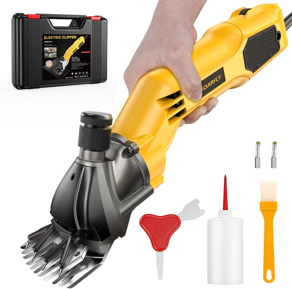 Sheep Shears, 600W Heavy Duty Professional Electric Sheep Clippers, Livestock Haircut for Grooming Sheep Horses Alpacas Goats Thick Animals