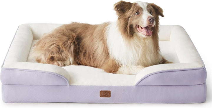 Orthopedic Dog Beds Large Sized Dog - Washable Large Dog Cat Bed Waterproof, Comfort Dogs Couch Sofa with Washable Removable Cover, Pet Bed with Nonskid Bottom, Grey, 35"