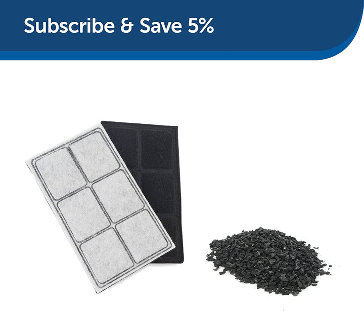 Drinkwell Fountain Premium Activated Carbon Filters - Better Hydration Choice - Long-Lasting Purity - Odor-Free Drinking - Water Purification Filter - 12 Pack