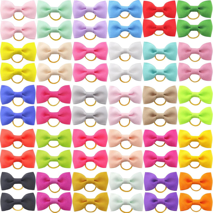 Dog Hair Bows Small Puppy: Clips for Pet Grooming Gifts 60Pcs (30 Colros X 2)