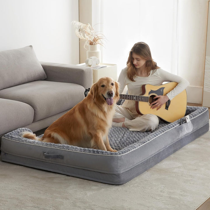 Dog Beds for Large Sized Dogs, Washable Orthopedic Dog Couch Sofa Bed with Waterproof Lining & Non-Skid Bottom for Pet Sleeping