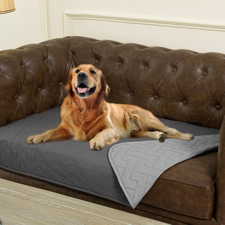 100% Waterproof Dog Bed Blankets Double Sided Dog Couch Cover Knurling Pattern Pet Bed Cover Reversible Furniture Couch Sofa Car for Puppy Kids