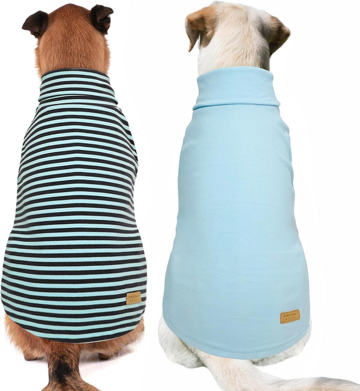 2Pack Dog Sweater Soft Dogs Clothes Warm Dachshund Clothes Turtleneck Pets Coats Dog Sweaters for Small Dogs Girl Pullover Small Pet Sweaters Stretchy Pet Sweatshirt