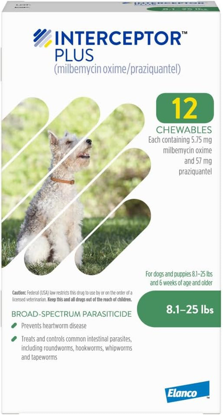 plus Prevention for Heartworm + 4 Other Worms for Dogs 50.1-100 Lbs. | 6 Chews, 6-Month Supply