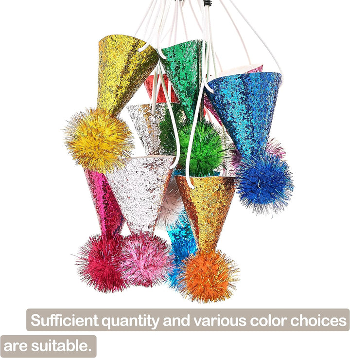 10Pcs Mini Small Dog Hats Cat Birthday Party Hat Rabbit Hats for Holiday Wedding Puppies Kittens Costume Accessories