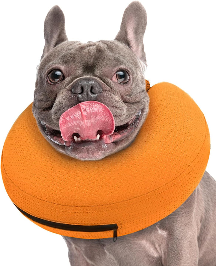 Inflatable Dog Cone Collar Alternative after Surgery, Doggie Neck Donut Collar Recovery Ecollar, Soft Dog Cone for Small Medium Large Dogs