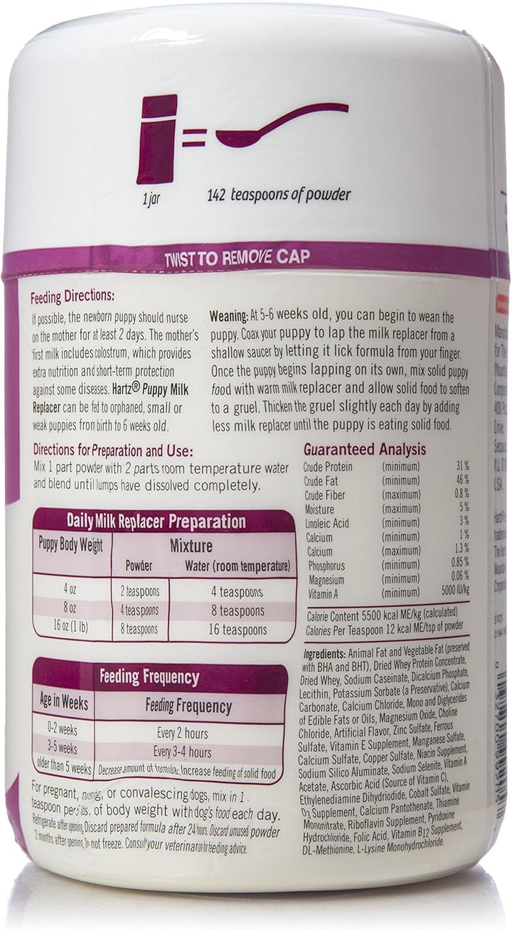 Powdered Puppy Milk Replacer - 12Oz