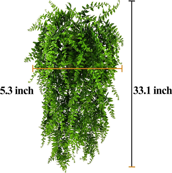 2 Pack Reptile Plants, Terrarium Hanging Plants Vines Artificial Leaves Habitat Decorations with Suction Cup for Bearded Dragon Hermit Crab Lizard Snake Geckos Chameleon