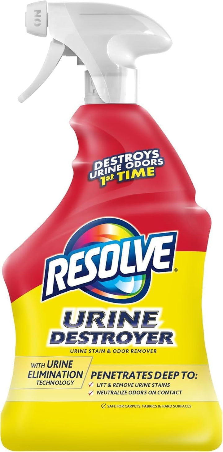 Urine Destroyer Spray – Pet Stain and Odor Remover, Carpet Cleaner Solution for Cat and Dog Urine, 32 Fl Oz