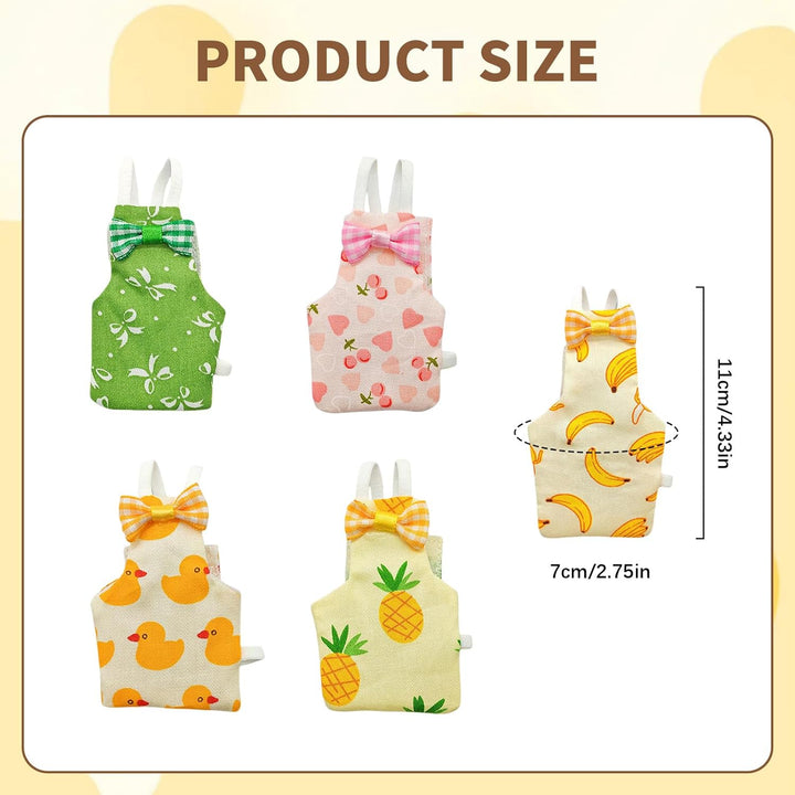Bird Diaper, 5Pcs Bird Diapers with Waterproof Inner Cute Style Pigeon Pants Chicken Diapers for Indoor Chickens Duck Parakeet Cockatiel Mini Macaw Budgie Canary Monk Parakeet Lory (M)