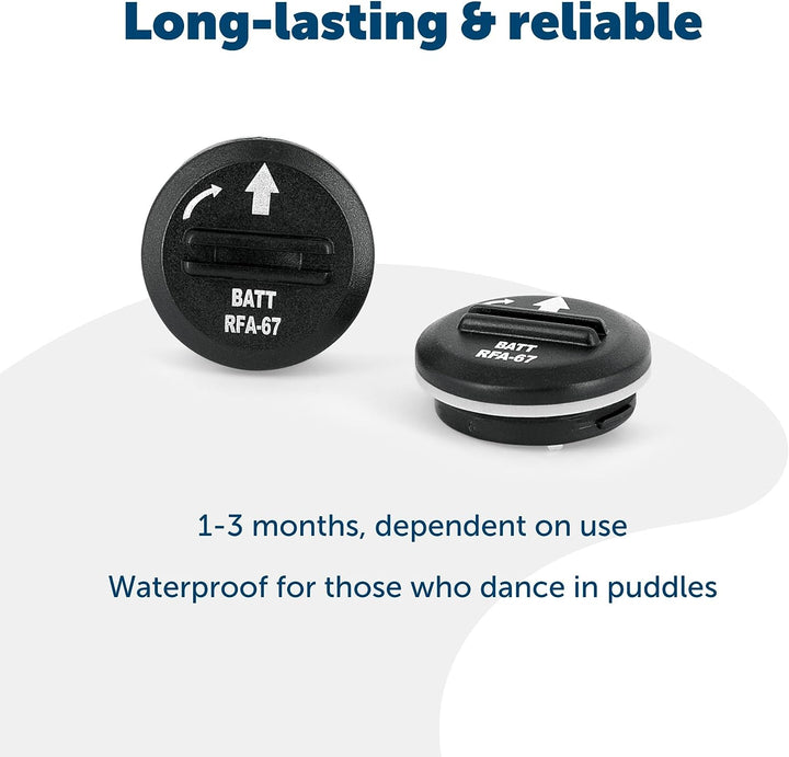 Dog Collar Batteries (2 Pack) Dog Collar Battery Waterproof Lithium Metal Product, Rfa-67D-11