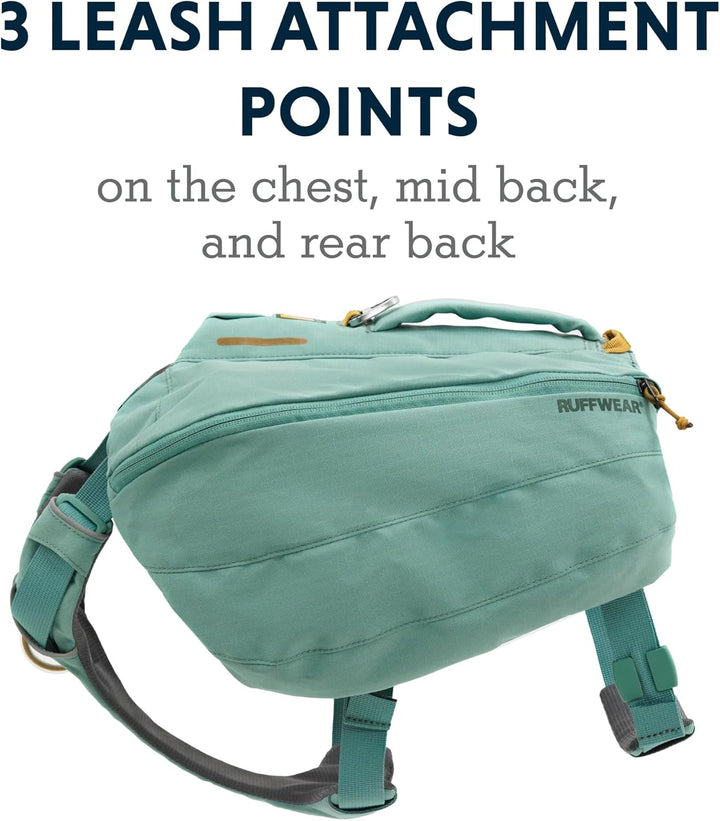 , Front Range Dog Day Pack, Backpack with Handle for Hikes & Day Trips, River Rock Green, Medium