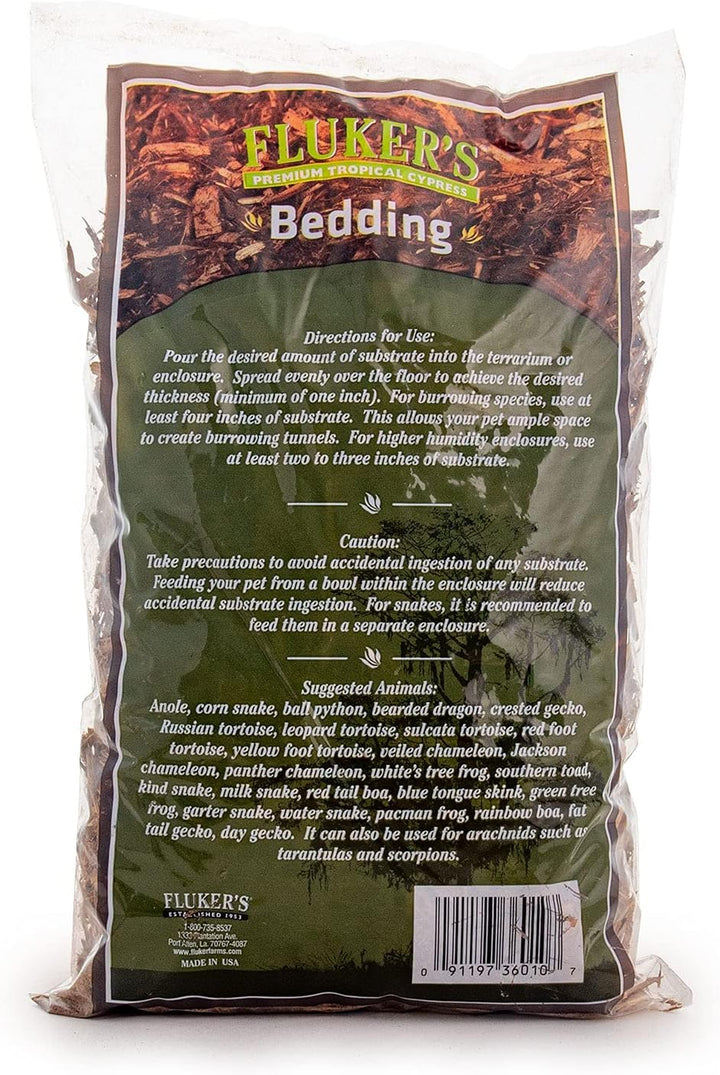Premium Tropical Cypress Bedding for Reptiles, 5 QT